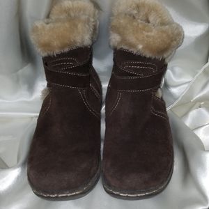 Brown suede BareTrap stay dry system boots